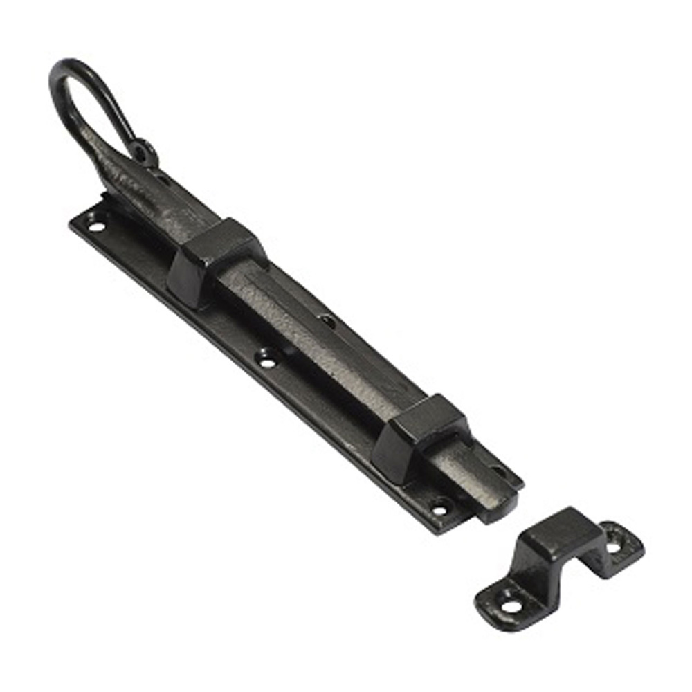 Kirkpatrick 6059-4 Straight Bolt 4 Inch - Smooth Black